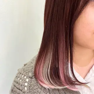 カラー エクステ🎀 暖色カラー🎀amiのヘアスタイル