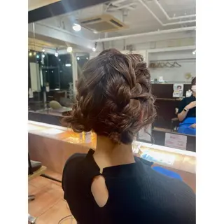 セミロング カラー ヘアアレンジ 🦋エクステ/透明感 カラー🦋宮川莉央のヘアスタイル