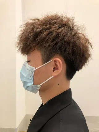 ショート メンズパーマ、カラー 大募集村上莉奈のヘアスタイル