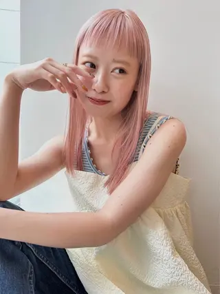 セミロング 永田 優希のヘアスタイル