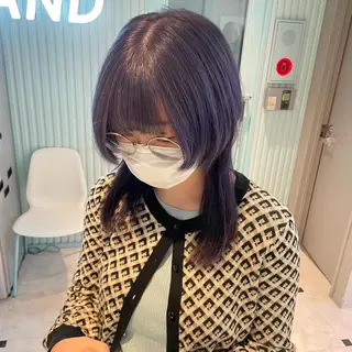 セミロング カラー パーマ ヘアアレンジ メンズ キッズ ネイル マツエク・マツパ アイブロウ ウルフ&レイヤー特化 まとまる美髪矯正のヘアスタイル