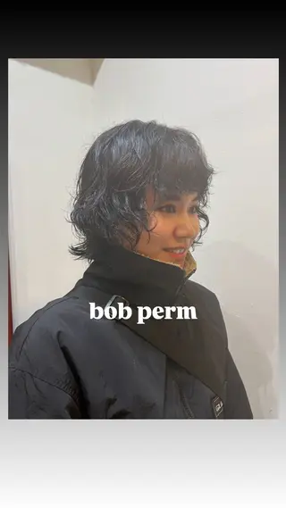 ミディアム パーマ isuta所属・isuta 岡本のヘアスタイル