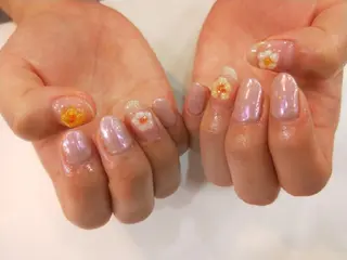 ネイル はばすみれ🎀ﾈｲﾙ 光ﾌｪｲｼｬﾙ ﾍｱのネイルデザイン