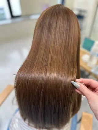 ロング カラー 髪質改善🩵縮毛矯正 代々木/木下のヘアスタイル