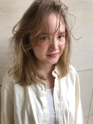 ミディアム カラー パーマ 🧼柴田 健太郎🧼のヘアスタイル