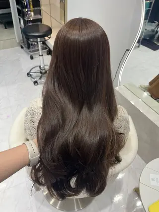 ロング カラー 𝑹𝒊𝒉𝒐🎀 名駅/大人韓国ヘアのヘアスタイル