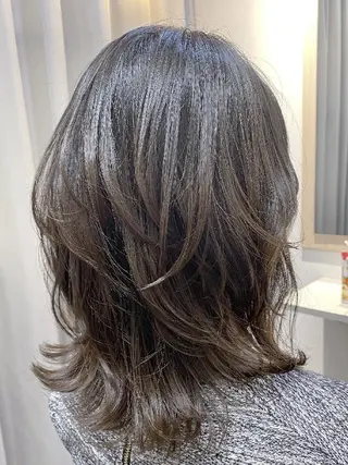 セミロング カラー デジタルパーマ💫/ 似合わせカット✂️のヘアスタイル