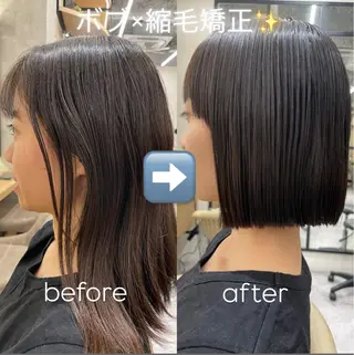 ショート ♥️似合わせボブ/ 縮毛矯正/大和田拓夢のヘアスタイル