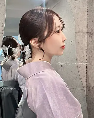 ミディアム ヘアアレンジ ヘアメイク/髪質改善 🎀Moeri🎀のヘアスタイル