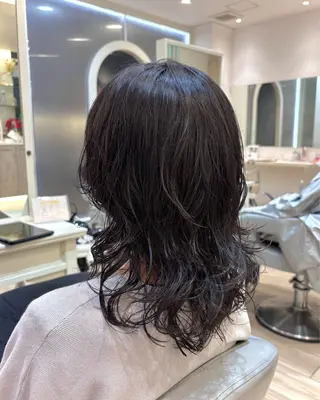 ミディアム パーマ かどた はるなのヘアスタイル