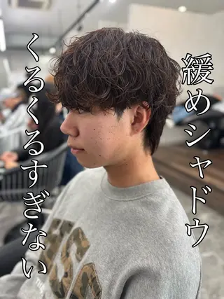 パーマ メンズ 🍐シャドウパーマ メンズ特化/守岡🍐のヘアスタイル