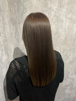 セミロング カラー れな/Zina博多 トレンド/顔周りのヘアスタイル