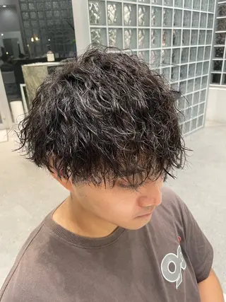 パーマ メンズ 無料ショートモデル 募集中❗️秋山ひらいのヘアスタイル