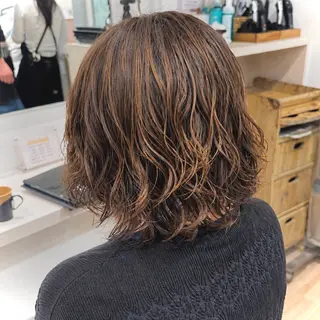 ショート パーマ かどた はるなのヘアスタイル