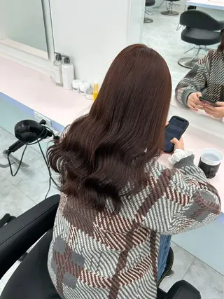 セミロング カラー パーマ ヘアアレンジ メンズ 🤍透明感カラー🤍 似合わせ🤍AINEのヘアスタイル