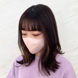 セミロング カラー 顔周りカット/透明感 カラー🤍大塚蛍のヘアスタイル