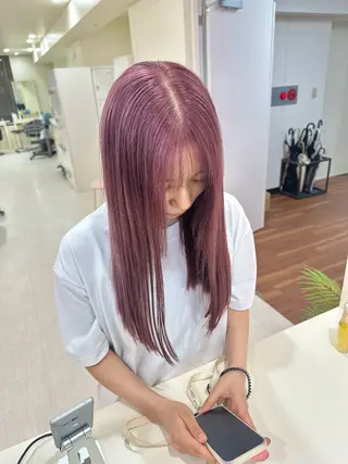 ロング カラー ヘアアレンジ 🎀 yuuka🎀のヘアスタイル
