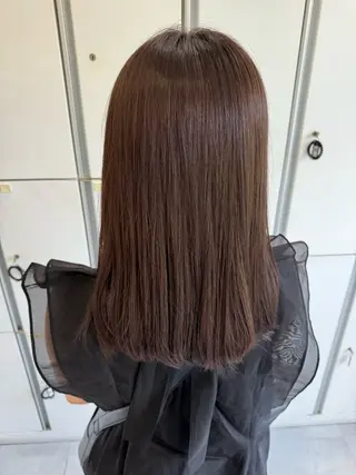 セミロング カラー ブリーチなしwカラー /艶カラー/oukaのヘアスタイル