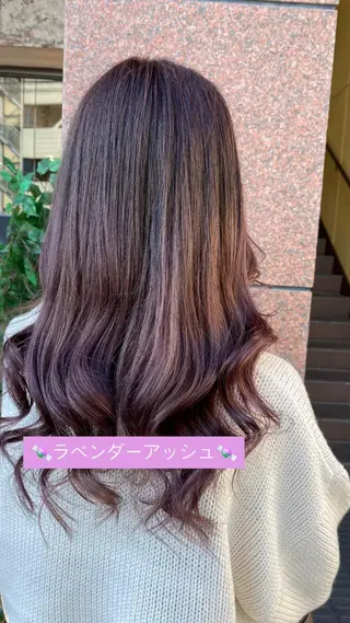 セミロング ♡🎀垢抜け透明感 カラーaomi🐇♡のヘアスタイル