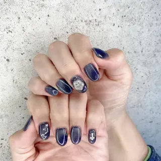 セミロング カラー パーマ ヘアアレンジ メンズ キッズ ネイル マツエク・マツパ Salon Ｋのネイルデザイン