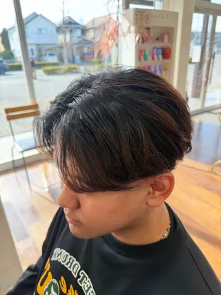 ショート パーマ メンズ 垢抜け特化 ひなり🥀のヘアスタイル