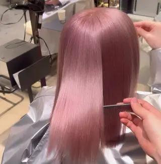 セミロング カラー ヒビキ/モテ×愛され /ブリーチ特化のヘアスタイル