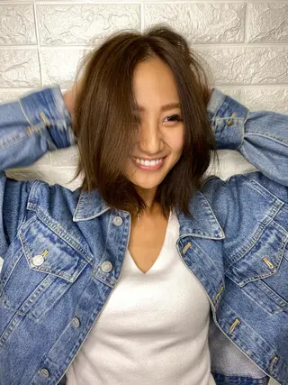 ミディアム 髪質改善 レイヤー Naoyaのヘアスタイル