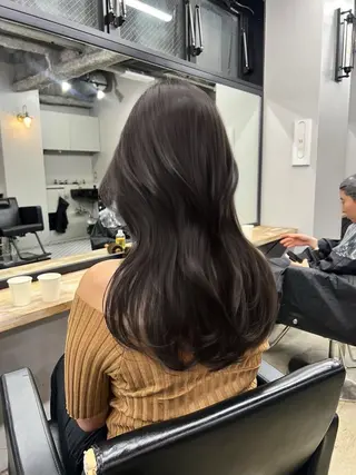 ロング カラー 新宿/韓国ヘア/ 髪質改善ストレートのヘアスタイル