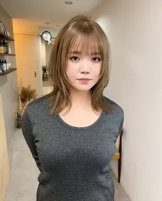 ミディアム カラー 韓国レイヤー/ハイ トーン/優太のヘアスタイル