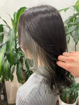 セミロング カラー 【店長】インナー指名 No.1戸塚優思のヘアスタイル