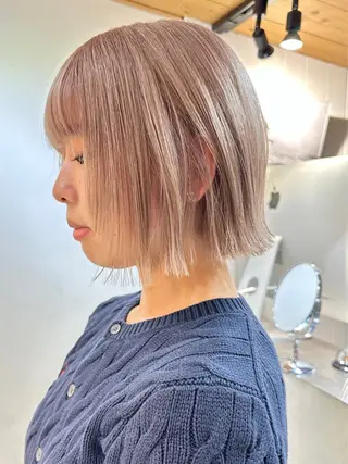 ミディアム カラー ブリーチダブルカラー 【koide】のヘアスタイル