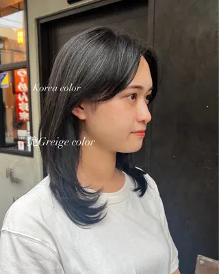 ミディアム カラー 韓国・ナチュラル特化 naoki.のヘアスタイル
