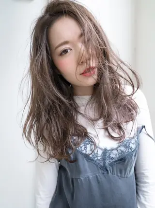 セミロング カラー パーマ ヘアアレンジ ✨落ち着いた接客 💡高橋優也💡のヘアスタイル