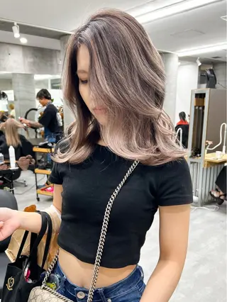セミロング カラー welring hair salonのヘアスタイル