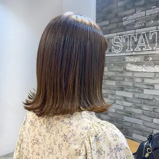 ミディアム カラー 韓国ヘア☁️ mitsukiのヘアスタイル