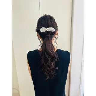 ロング カラー パーマ ヘアアレンジ 🦋エクステ/透明感 カラー🦋宮川莉央のヘアスタイル