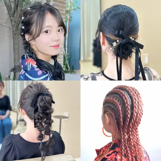 ロング カラー ヘアアレンジ owl（オウル） Momoのヘアスタイル