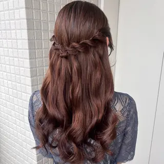 ヘアアレンジ 艶感カラー/オリーブ アレンジ：♡のヘアスタイル