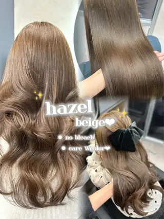 ロング カラー ヘアアレンジ 新宿⌇韓国風ヘア ⌇透明感カラーのヘアスタイル