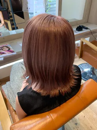 ミディアム ✨縮毛矯正✖︎顔周り レイヤー✨ナカムラのヘアスタイル