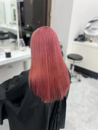 セミロング カラー 💖似合わせカラー レイヤー💖縮毛矯正のヘアスタイル