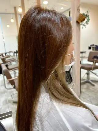 ロング カラー cyan Amiのヘアスタイル