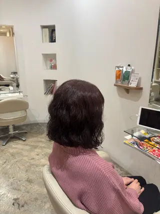ミディアム 佐藤 優里のヘアスタイル