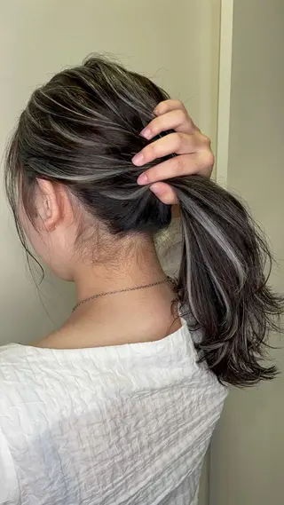 ロング カラー ヘアアレンジ 安田和洋 ブリーチカラー特化のヘアスタイル