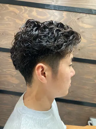 パーマ メンズ ✂️ショート指名 No.1 鍋田 貴大のヘアスタイル