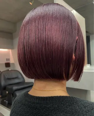 ミディアム カラー ショートボブ/似合 わせショート/表参道のヘアスタイル