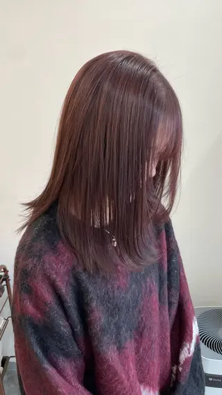 ミディアム カラー ヘアアレンジ 郡山/透明感カラー /馬場アンドレアのヘアスタイル