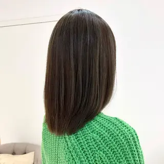 セミロング カラー ヘアアレンジ 吉水 彩乃 /ボブ/艶感カラーのヘアスタイル