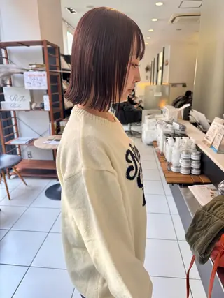 ショート YASU🍎CUT 赤系カラー/ヘアケアのヘアスタイル