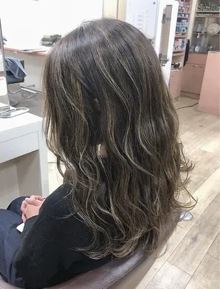 セミロング カラー ノンダメージ髪質改善 カラー💎/KURAのヘアスタイル